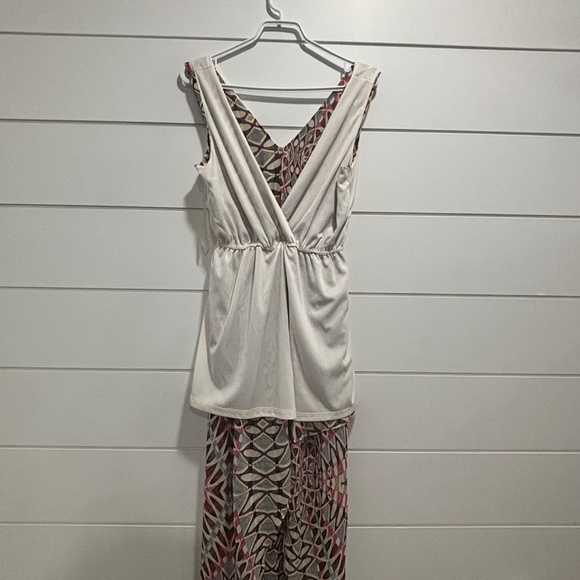 Romeo and Juliet Couture Geo Pattern hi-low dress side M - Picture 10 of 15